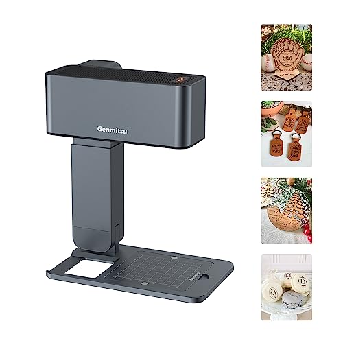 Genmitsu Jinsoku Z3 Galvo Laser Machine, 5w Compressed Spot 0.05mm High Precision, 36000mm/min High Speed, Auto Focus, APP Control, Foldable Engraving Machine for Wood Board Leather