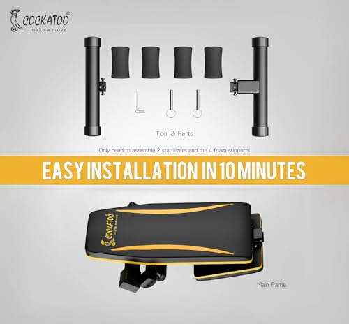 Image of Cockatoo Alpha X15 Strength Training Incline and Decline Bench Press For Home Gym, Flat and Upright Gym Bench For Home,Max User Weight-250Kg