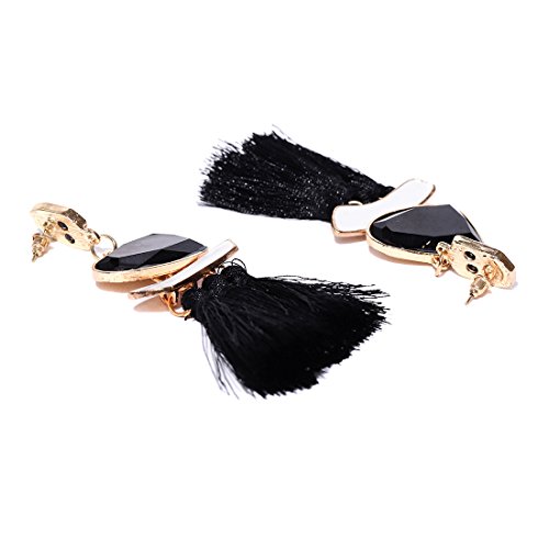 Luxuria Edition Glass Bead Plated Tassel Earrings