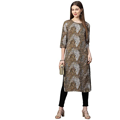 Image of ANNI Designer Women's Crepe Straight Fit Kurta