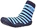 Playshoes Jungen Unisex Kinder Socke Streifen Aqua Schuhe, Marine/hellblau, 26/27 EU