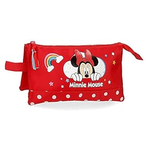 Minnie Rainbow Etui met drie vakken