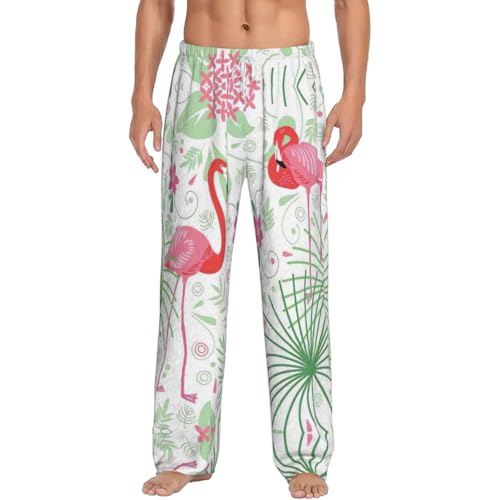 Pantalon de pyjama léger homme au motif flamant rose unique