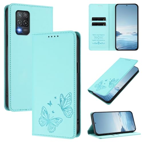 �X�}�z�P�[�X �Ή��@�� for Realme 8 4G,�Ή��@�� for Realme 8 Pro 4G�yRFID�u���b�N�z�y�J�[�h�z���_�[�t�����z �}�O�l�b�g�J�� �X�^���h�@�\�t���zLakeBlue