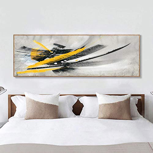 Peinture abstraite sur toile grand format vertical 50x150