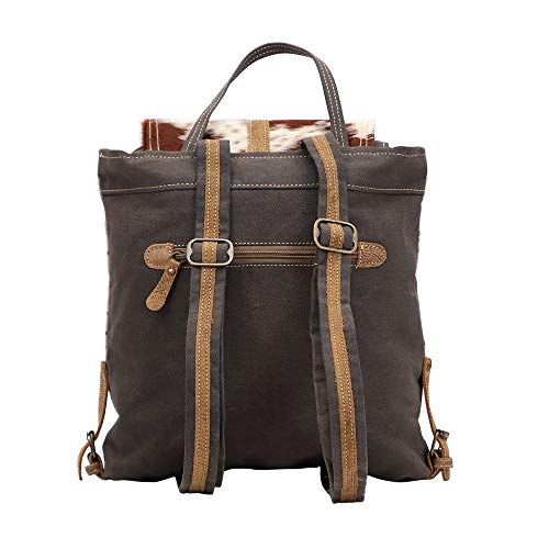 Myra Bag Stalk Upcycled Canvas & Cowhide Backpack S-14394