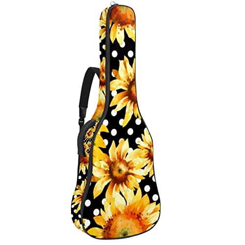 Sac à dos guitare acoustique imperméable Rocket Moon motif spatial 42,9" avec organiseur
