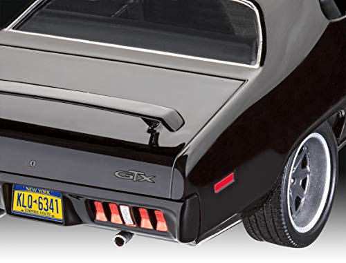 Revell Modellbausatz F&F Dominics 1971 Plymouth GTX I MaÃstab 1:24 I Fast & Furious I Detailreiche Nachbildung I Unlackiert I Starter Kit mit Basis-Zubehör I Für Fortgeschrittene – Bild 7