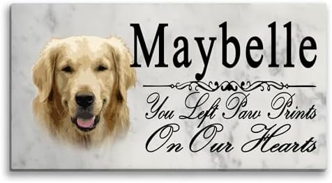 Golden Retriever Dog Memorial Stone Personalized Golden Retriever Sign Garden Marker Outdoor Grave Headstone Plaque