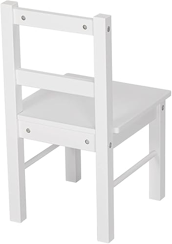 Miniatura 7 de UTEX Par de sillas de madera para niños para jugar o actividad, juego de 2, color blanco