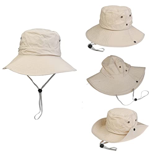 NiceYnn Bucket Foldable Garden Outdoor Safari Hat UPF 50 Wide Brim Summer UV Protection Sun Hats Fishing Walking Hiking Boonie Cap for Men Chin Strap - Image 3