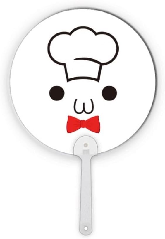 Lovely Face I Am A Chef Expression Plastic Round Handheld Fan Decorations Craft