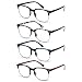 Eyekepper Reading Glasses Women Men 4-Pack Design Semi-rim Readers Eyeglasses +1.75