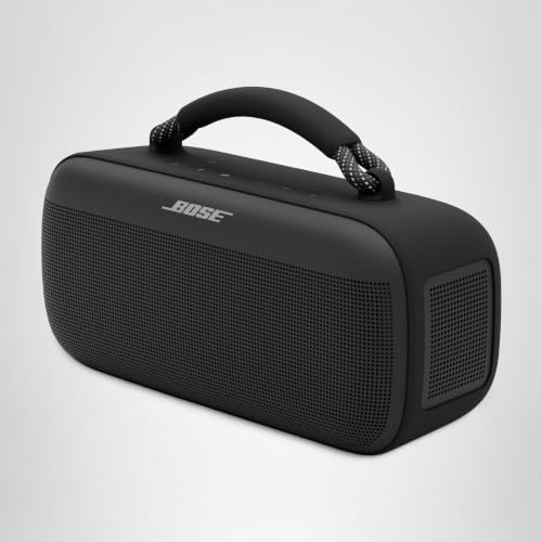 Bose Soundlink Max, Grosse Enceinte Bluetooth étanche, Enceinte puissante Rechargeable avec Jusqu’à 20 Heures d’autonomie, USB-C, Enceinte avec entrée auxiliaire 3,5 mm intégrée, Noir