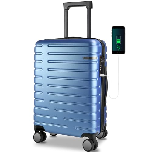 EMPSIGN Carry On Luggage Spinner Wheels, Hard Shell