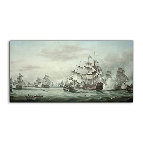 Image sur verre 120x60 cm art sea ships déco murale grand format pour salon