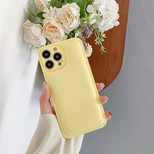 Coque jaune iPhone 13 Pro Max silicone souple pour éviter les rayures de l'écran