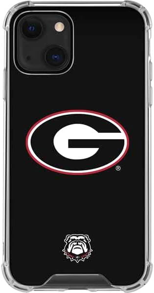 Skinit Clear Phone Case Compatible with iPhone 13 - Officially Licensed University of Georgia Logo Red Design