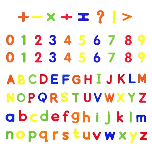 80 Pieces Magnetic Letters Colorful Magnetic Letters and Numbers Fridge Magnets For Kids Alphabet Magnets Educational Toy Number Magnet Spelling Learning Games Toys For Baby Toddler Preschool