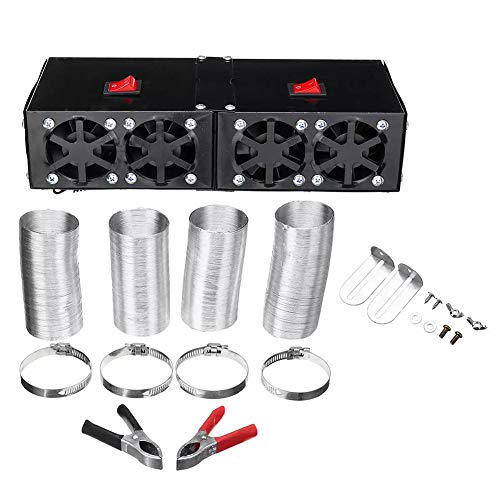 Chauffe-auto 12V/24V - Ventilateur Chauffant Et Rafraîchissant 2 En 1, Prise Allume-cigare, Anti-buée Et Dégivrage