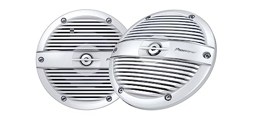 PIONEER TS-ME650FC Marinetauglicher 2-Wege Koaxial Lautsprecher (250 W), 16.5 cm, Dauerleistung 75 W, Gitter in Perlmutt-Weiss