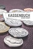  Kassenbuch: Motiv Münzen für Händler I Undatiert I 120 Seiten I DIN A5 I Für jedes Kalenderjahr und Quartal I Kalenderwoche Übersicht I Dot Grip Notizen I matt