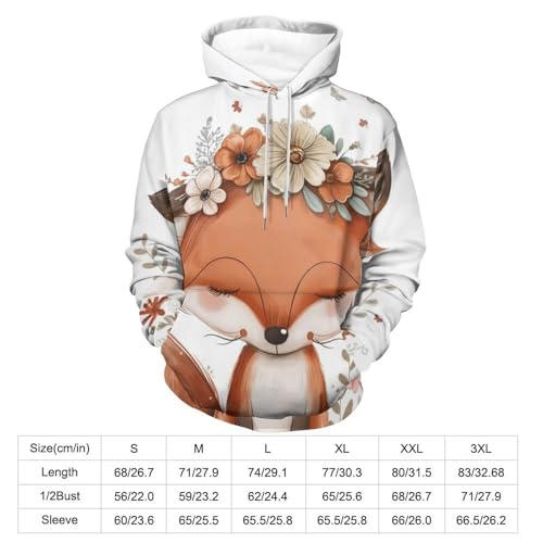 Hoodie renard papillon fleur idéal pour vos sorties décontractées