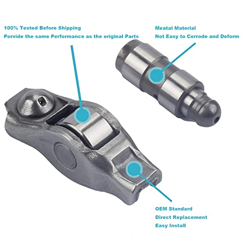 Ensun 5184296Ah 12 X Rocker Arms + 5184332Aa 12 X Valve Lifters - Only Replacement For - Chrysler Dodge Jeep Ram 3.6L Engine #TOP6