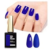 PEACECOLOR 15ML Vernis Semi-Permanent Bleu Gel à Ongle High Saturation Couleurs Mode Pour L'Art du Nail Design DIY à la Maison Les Amateurs de Nail Art et Les DéButants
