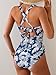 B2prity One Piece Swimsuit for Women Tummy Control Bathing Suits Ruched Slimming Swim Suit Push Up Tie Back Swimwear