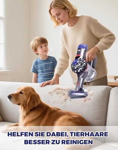 Mini Haardüse Elektrobürste für Dyson V15 V11 V10 V8 V7, Ersatzbürste mit Anti-Tangle Funktion für Matratzen, Sofas, Teppiche, Haustierbetten und Autositze, Entfernt Tierhaare und Allergene