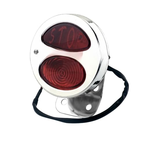 Feu arrière LED pour moto avec support plaque argenté pour Sportster