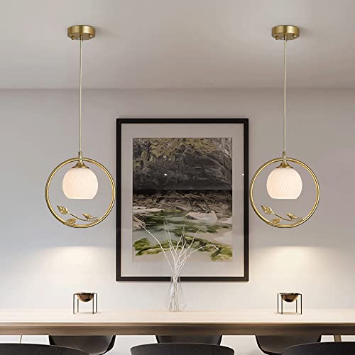 Accesorio de iluminación colgante nórdico E27 con acabado de cobre dorado 3