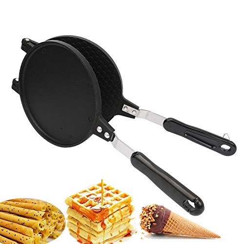 ZEENEEK Waffle Cone Maker, Waffle Irons Baking Pan, Double Sided Pancake Maker Multifunctional Crisp...