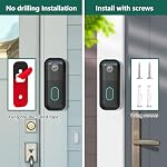 All-New Blink Doorbell Mount for Blink Video Doorbell (1st & 2nd Gen), No Drilling Mounting Bracket, Easy to Install for Blink Camera Doorbell Security System (Doorbell Not Included), Black