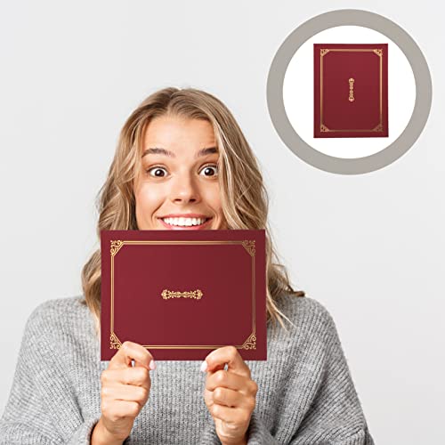 A4 Pappe Urkundenmappe Zeugnismappe Urkundenpapier 5 Stücke Urkundenhülle Zertifikat Halter Graduation Karte für Student Schule Abschluss Prüfung Geschenk Abschlussfeier Deko