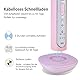 Lächen Sonic elektrische Zahnbürste Schallzahnbürste mit 4 Aufsteckbürsten und Timer, 3 Modi & 3 Vibrationsstärken mit Reisetasche, Rosa