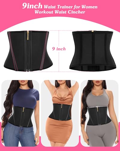 Image of Women Waist Trainer Cincher 3 Straps Tummy Control Body Shaper