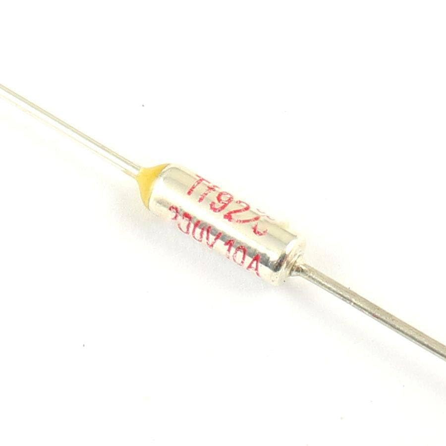10 Pcs RY Axial Thermal Fuse TF Cutoff 92 Degree 10A 250V