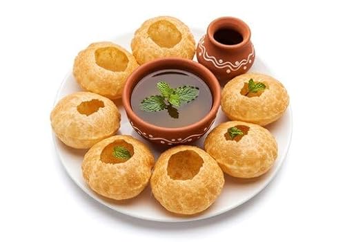 Kajal Pani Puri Golgappa zum Braten mit Masala Fresh Papad, hygienisch und lecker, fertig zum Braten (1 x 200 g)