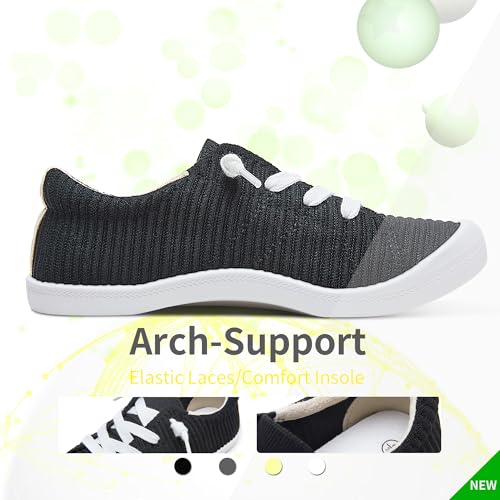 Image of AISFAESㅤ Mesh Slip On Shoes Women Comfort Knit Slip On Loafer Casual Fashion Sneaker Lightweight and Breathable Walking Flats