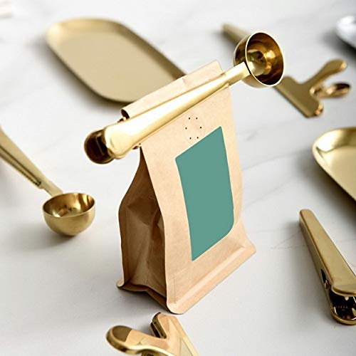 Cucchiai da Cucina Cucchiai in Acciaio Inox, utensile da Cucina con Clip di Tenuta Cucchiaino da caffè, Cucchiaio Creativo per misurare Il Gelato e Il Latte in Polvere
