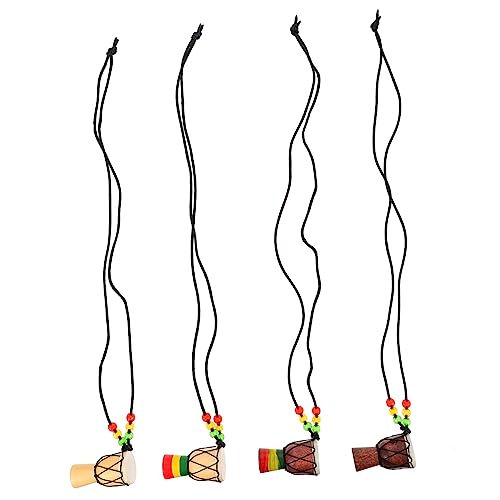 Homoyoyo 4pièces Pendentifs De Collier Tambour Africain Décoration Unique Pour Accessoires De Mode Pour Fêtes Et Événements