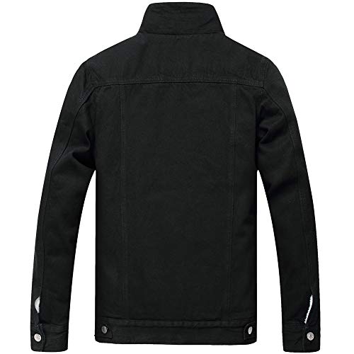 Men's Fleece Lined Jean Jacket Winter Sherpa Windbreaker Cotton Denim Trucker Jacket2