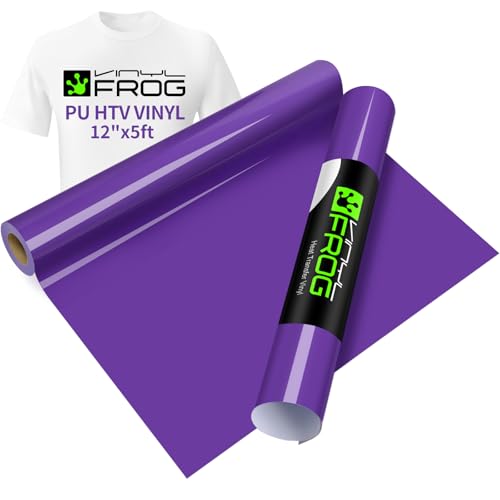 Image of VINYL FROG PU Iron on Heat Transfer Vinyl Roll 10 inchx5' Purple Color HTV