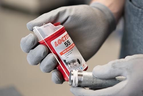 LOCTITE 55, Gewindedichtfaden für schnelle Dichtung, Gewindedichtung für Rohrgewinde und Anschlussstücke, für Gewinde aus Metall und Kunststoff, 1x160m