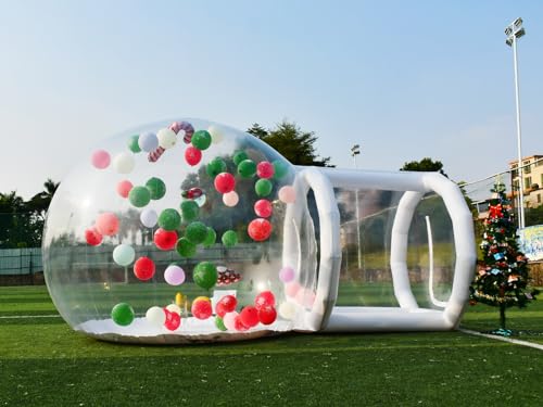 Inflatable Bubble House, Inflatable Tent Bubble Balloon House 10ft Dome 6ft Tunnel for Kids/Home/Wedding/Garden Party, Malls, Parks Event Exhibition, Clear Dome Balloon Garden Tent with Blower/Pump - Image 3