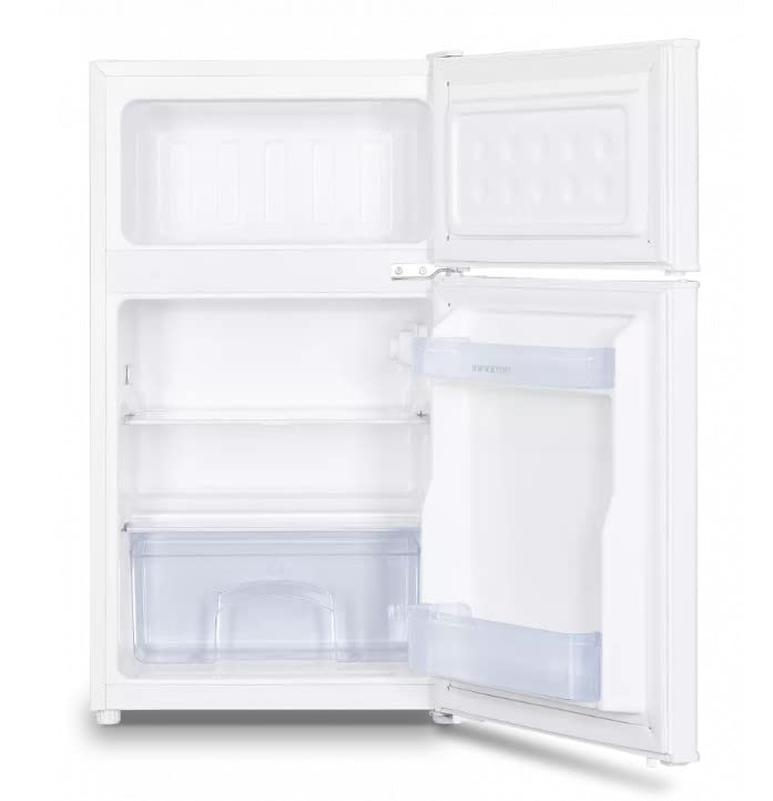INFINITON | Frigorifico FG-A82B2P | Dos Puertas | Capacidad 85 L | Descongelación DEFROST | Alto 85 Cm | Clase Energética A+ /F | Temperatura Regulable | Color Blanco |