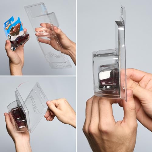 Hot Wheels Schutz für Kurze Karte, transparente Blisterpackung, Display für Autos, Maßstab 1:64, Packung mit 10 Stück, offizielles Produkt von Mattel