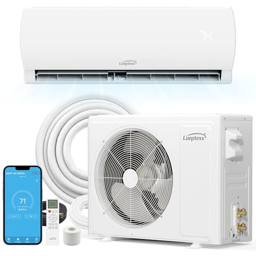 9000 BTU Mini Split Air Conditioner Heat Pump, WiFi Enabled